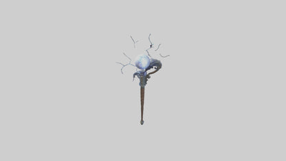 Lightning Staff model VR / AR / low-poly