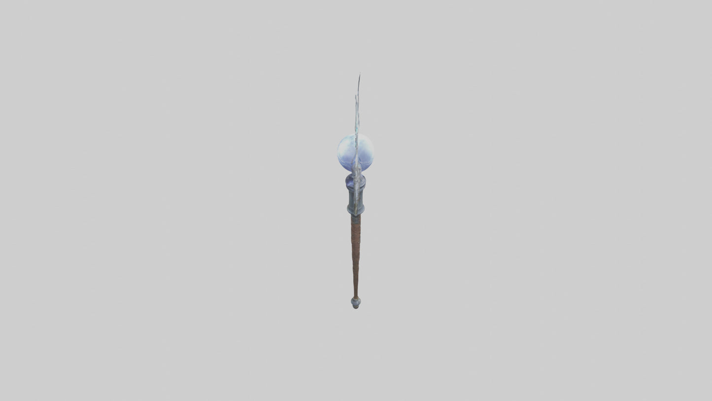 Lightning Staff model VR / AR / low-poly