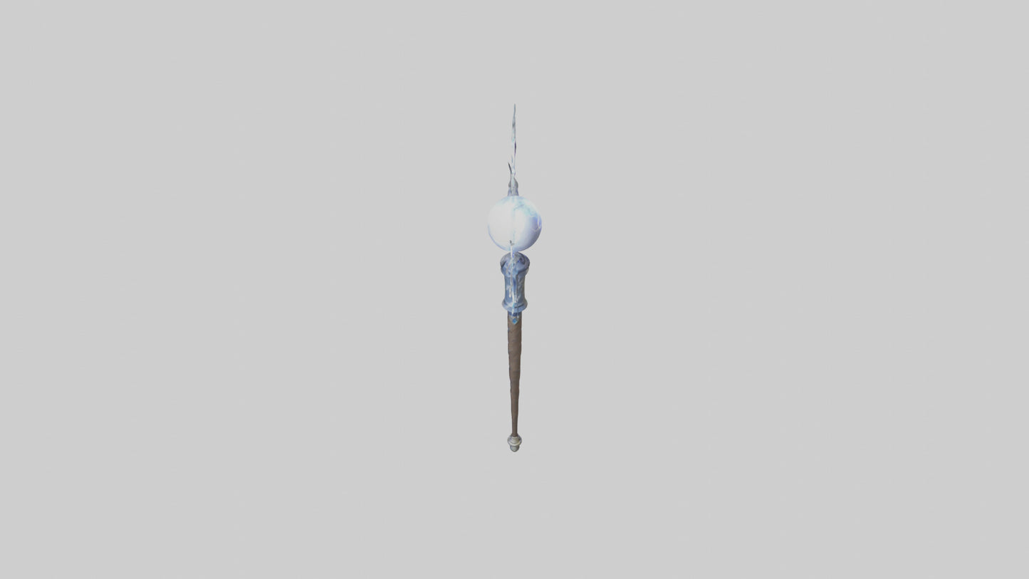 Lightning Staff model VR / AR / low-poly