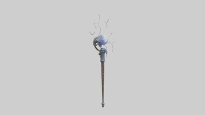 Lightning Staff model VR / AR / low-poly