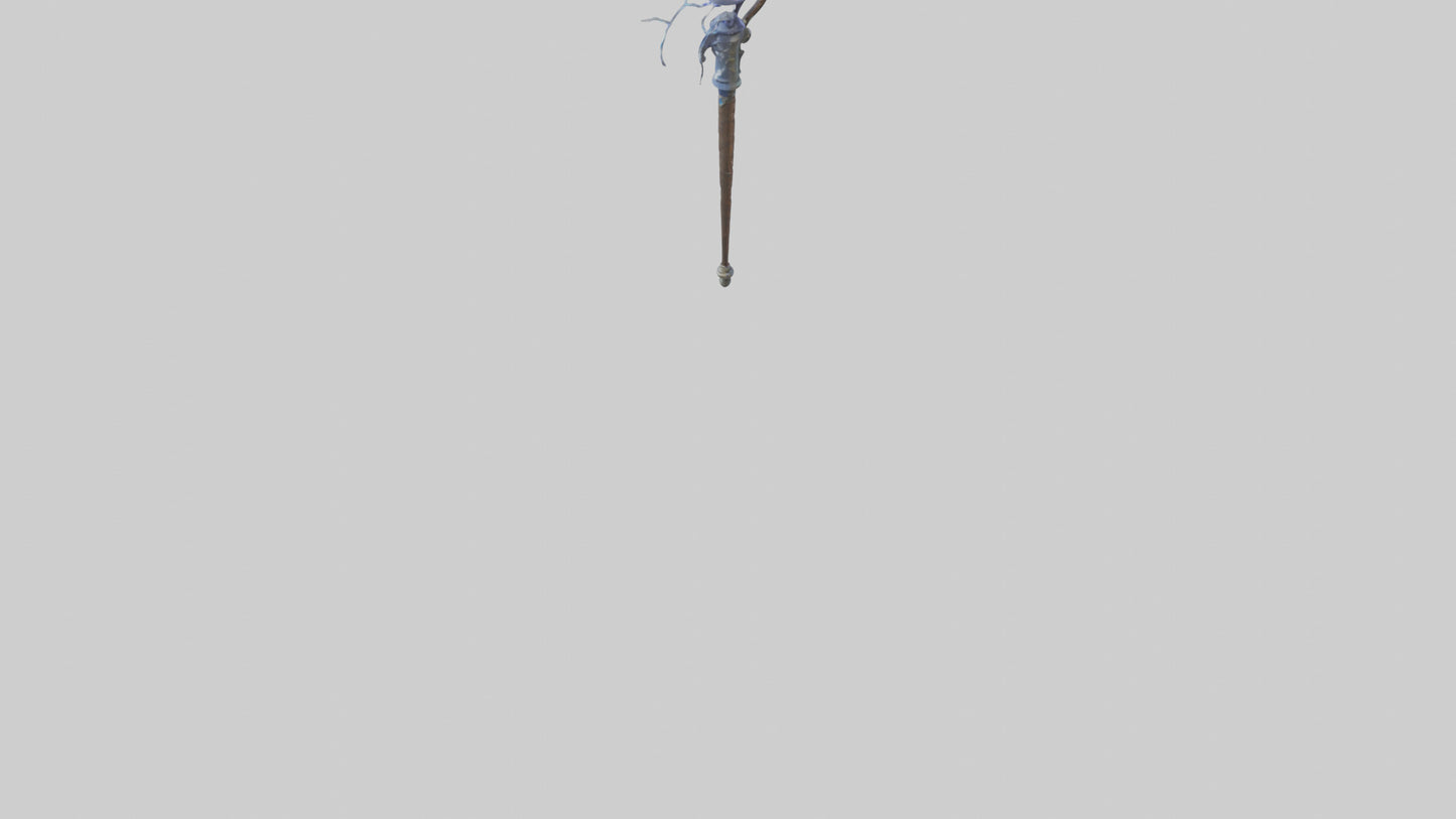 Lightning Staff model VR / AR / low-poly