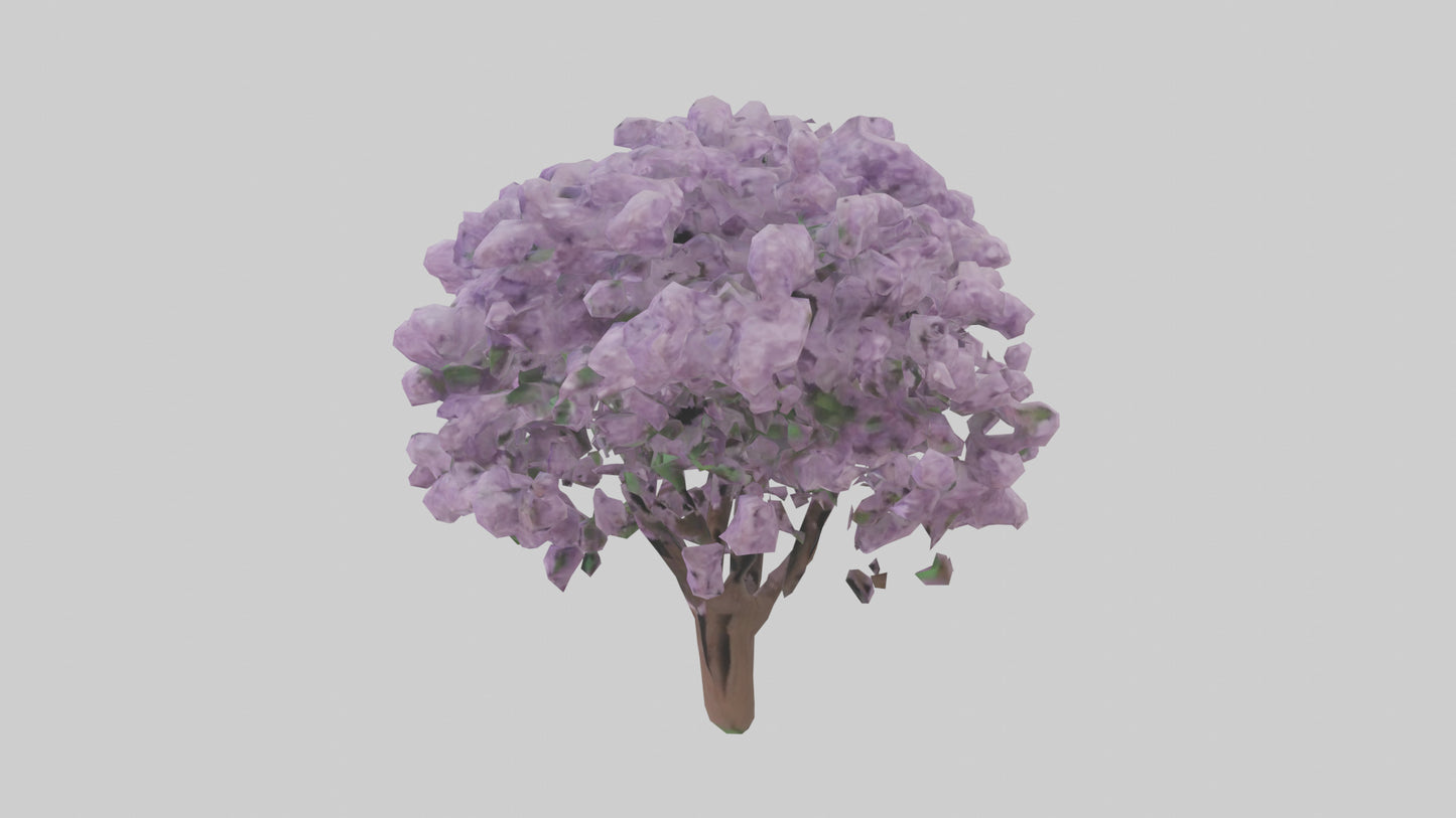 3D model Lilac and Tree model VR / AR / low-poly