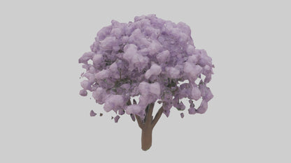 3D model Lilac and Tree model VR / AR / low-poly