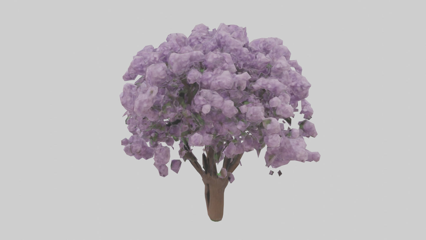 3D model Lilac and Tree model VR / AR / low-poly