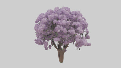 3D model Lilac and Tree model VR / AR / low-poly