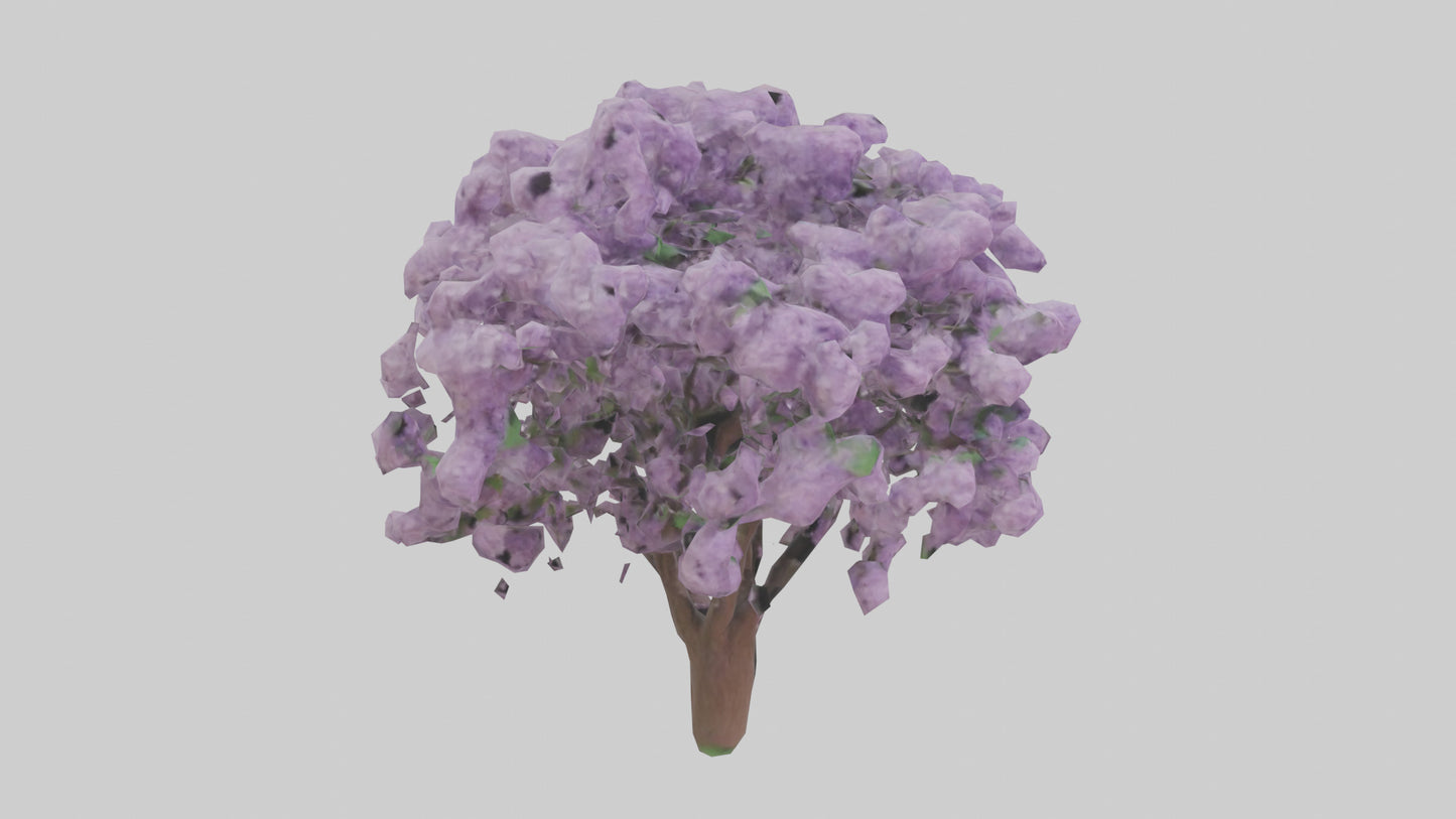 3D model Lilac and Tree model VR / AR / low-poly