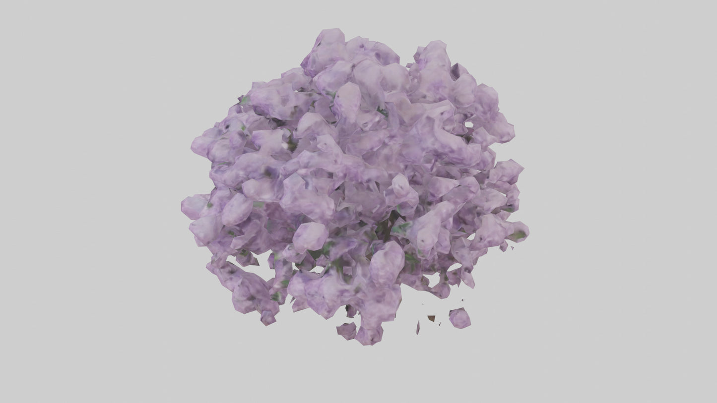 3D model Lilac and Tree model VR / AR / low-poly