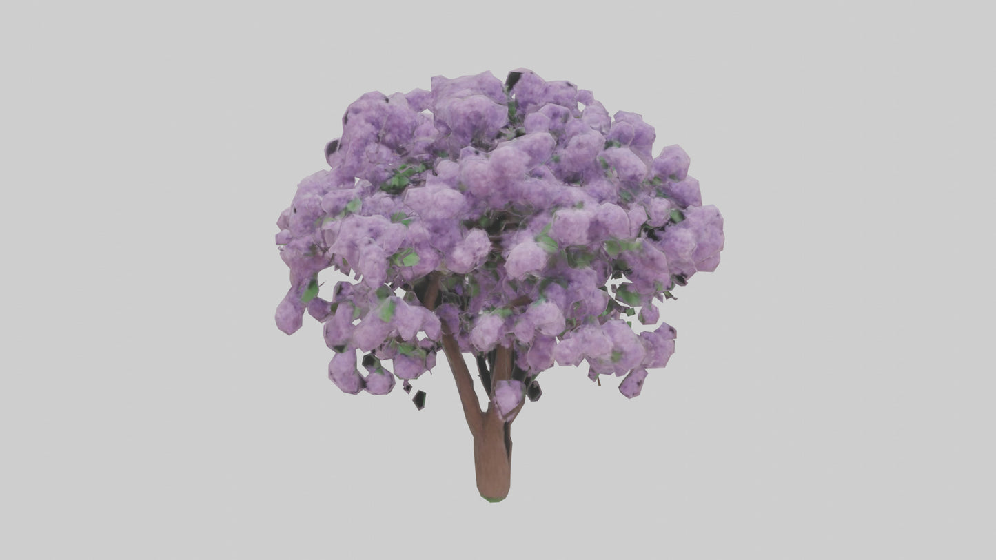 3D model Lilac and Tree model VR / AR / low-poly