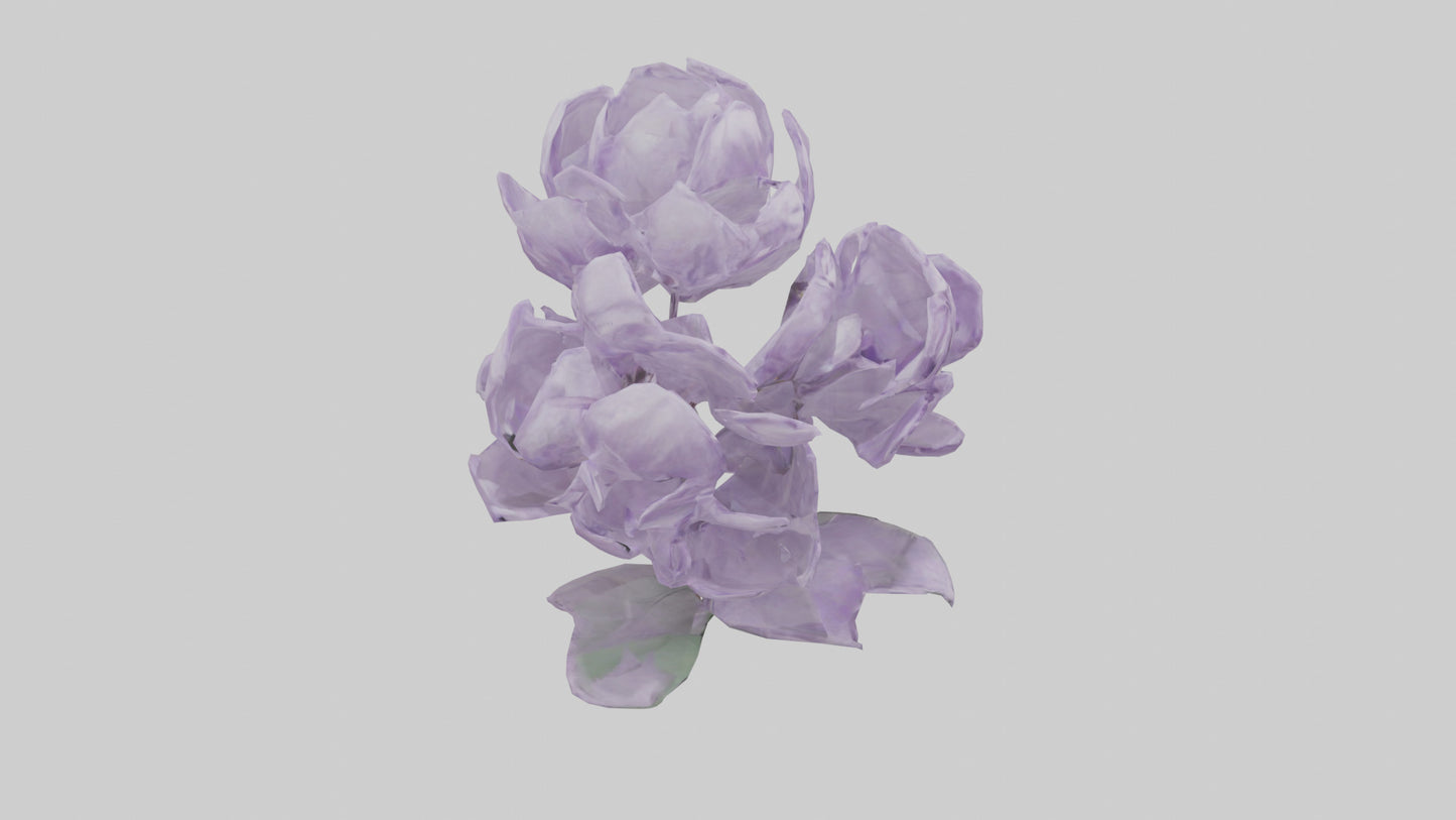 3D model Lilac flower model VR / AR / low-poly
