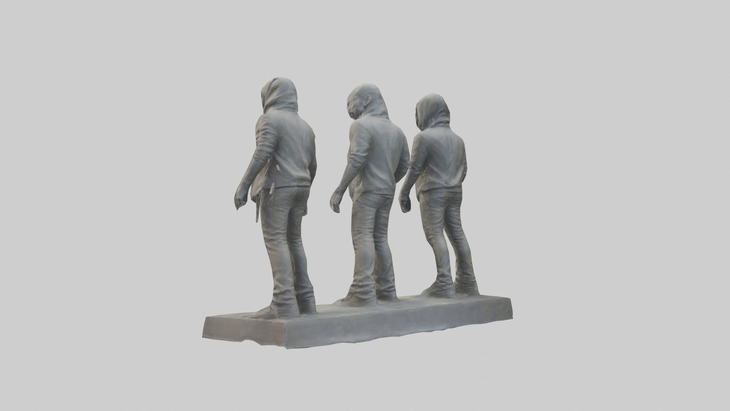 Linkin Park statue model VR / AR / low-poly