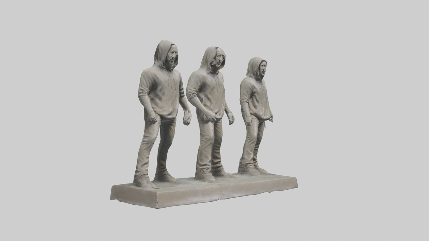 Linkin Park statue model VR / AR / low-poly