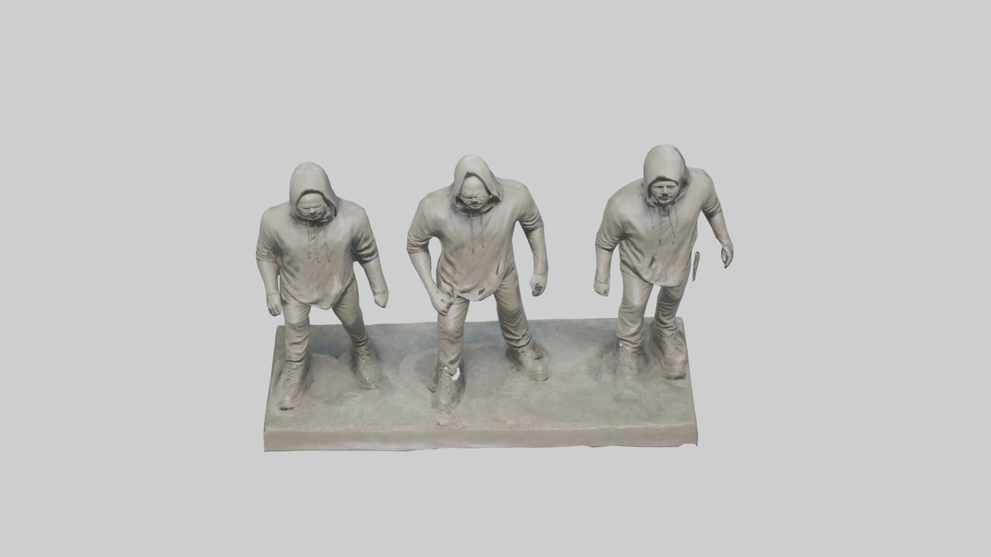 Linkin Park statue model VR / AR / low-poly