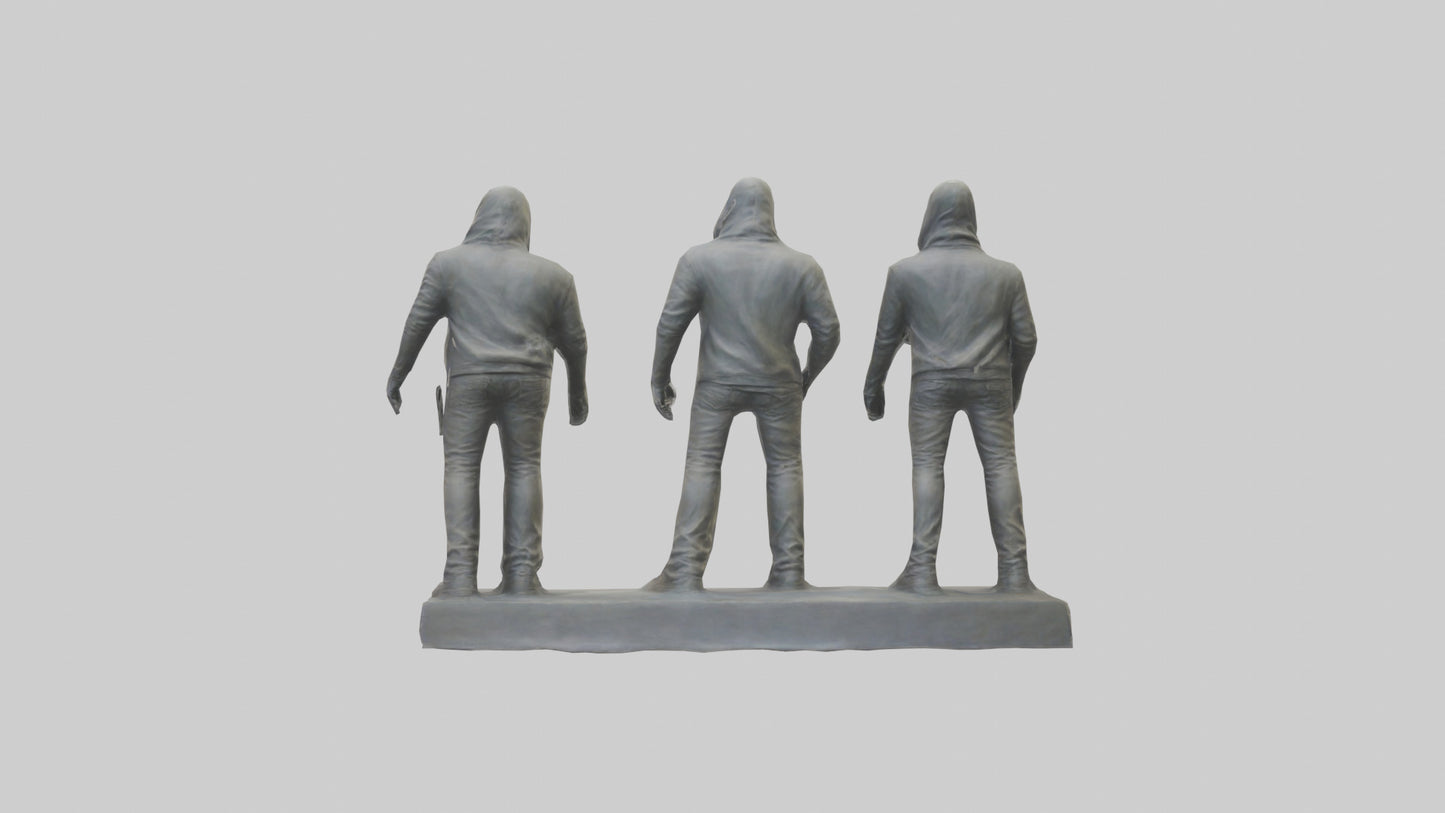 Linkin Park statue model VR / AR / low-poly