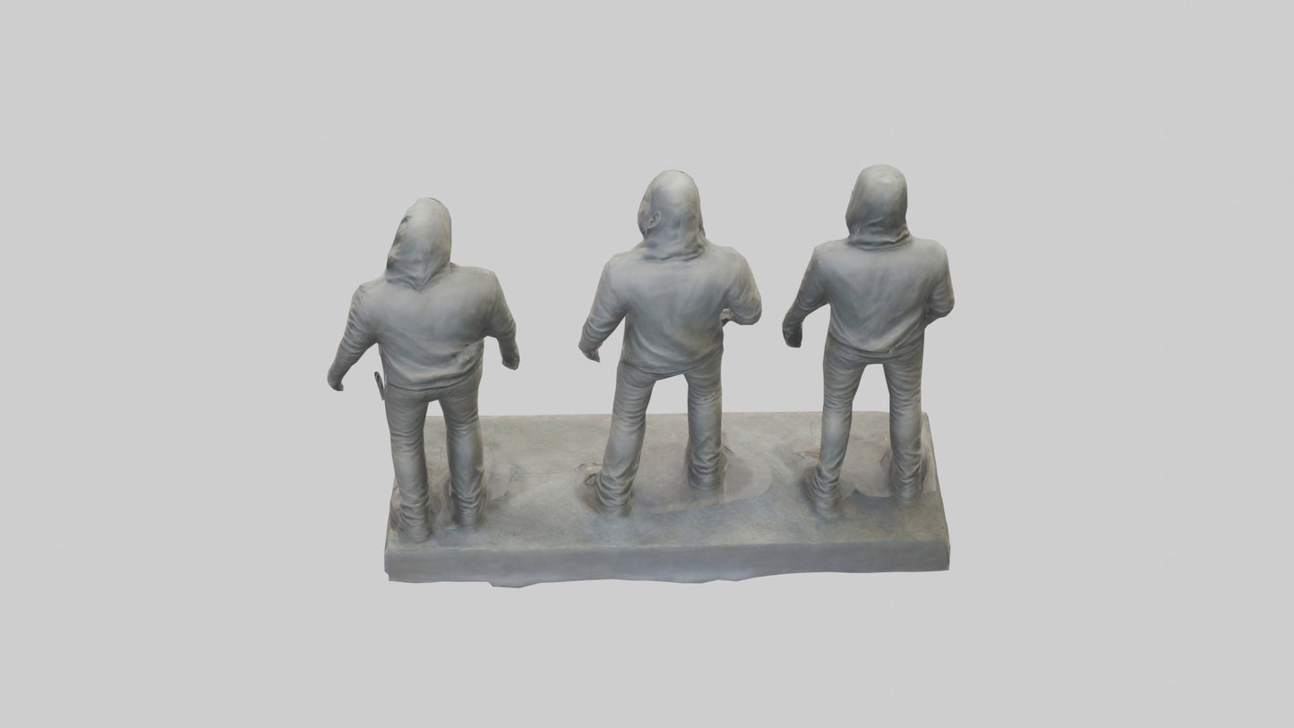 Linkin Park statue model VR / AR / low-poly