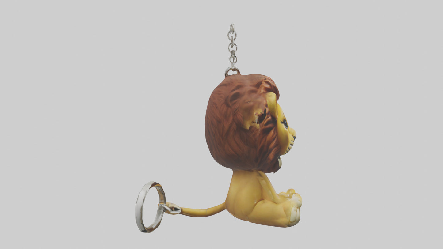 3D model Lion keychain model VR / AR / low-poly