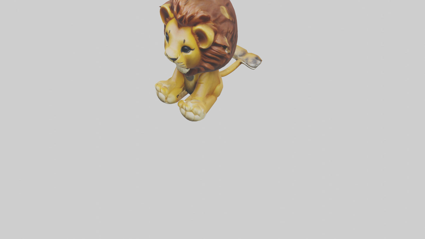 3D model Lion keychain model VR / AR / low-poly