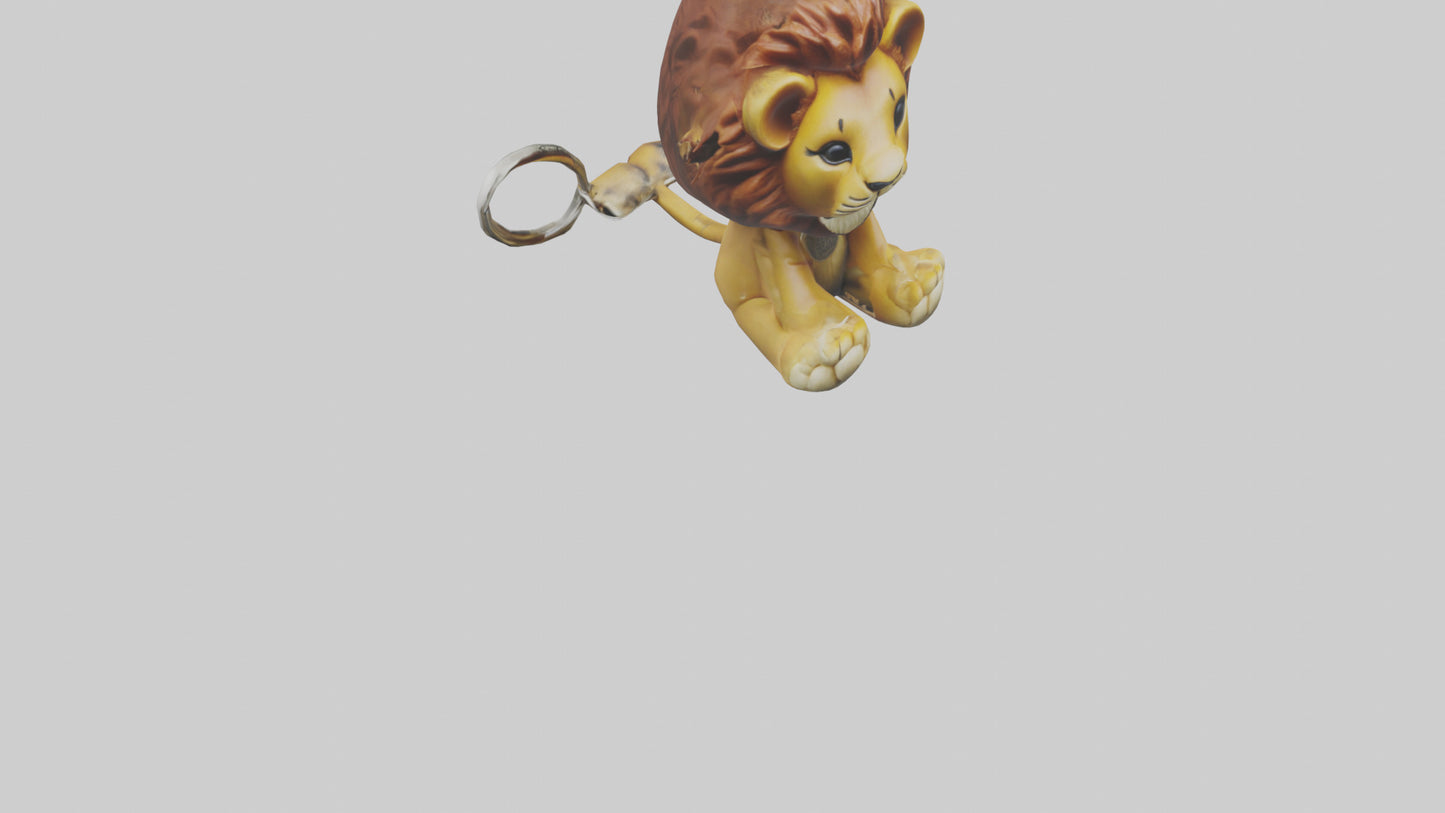 3D model Lion keychain model VR / AR / low-poly