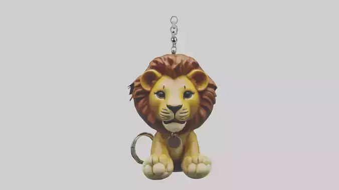 3D model Lion keychain model VR / AR / low-poly