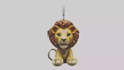 3D model Lion keychain model VR / AR / low-poly