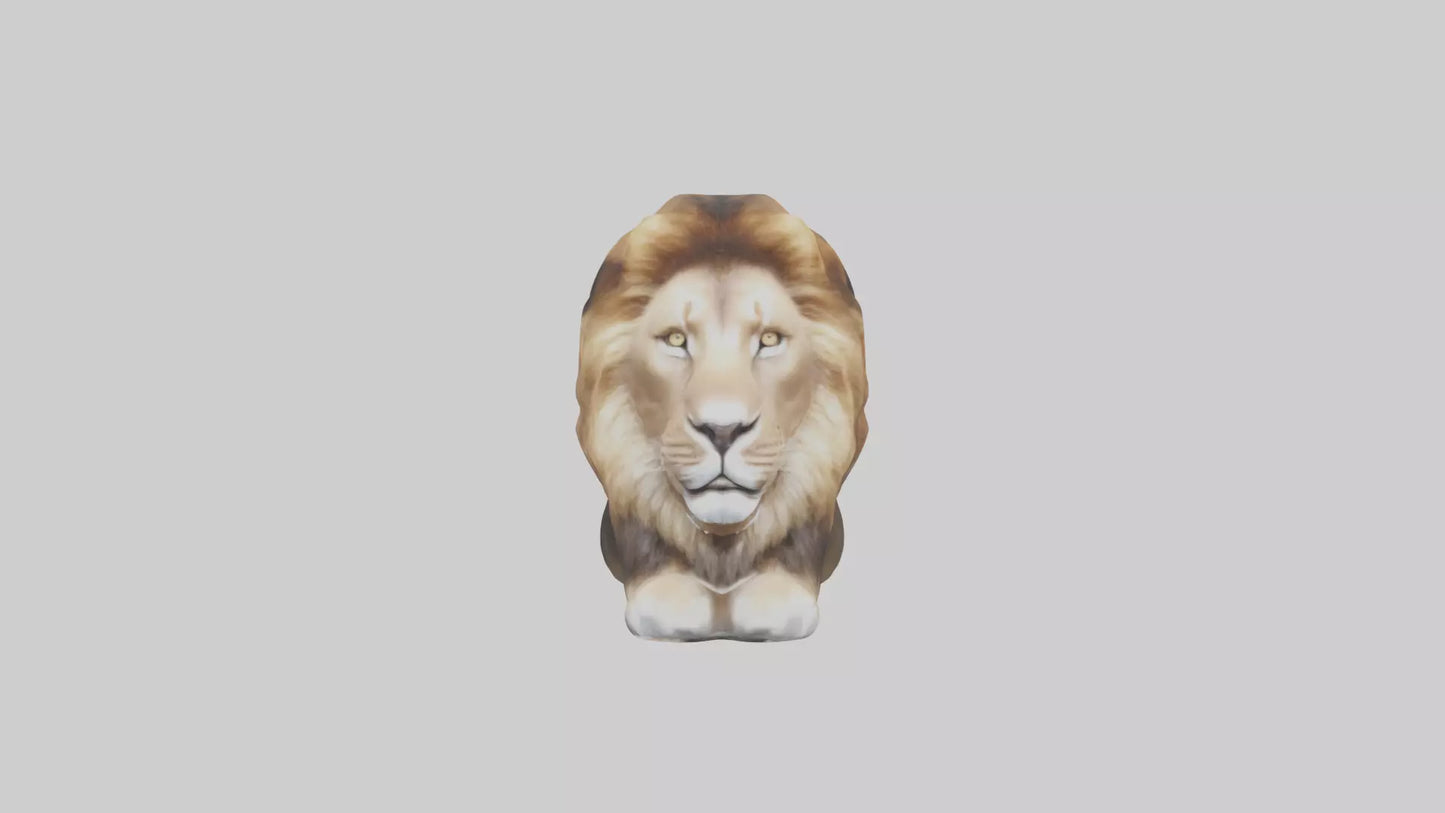 3D model Lion Mane VR / AR / low-poly