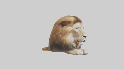 3D model Lion Mane VR / AR / low-poly
