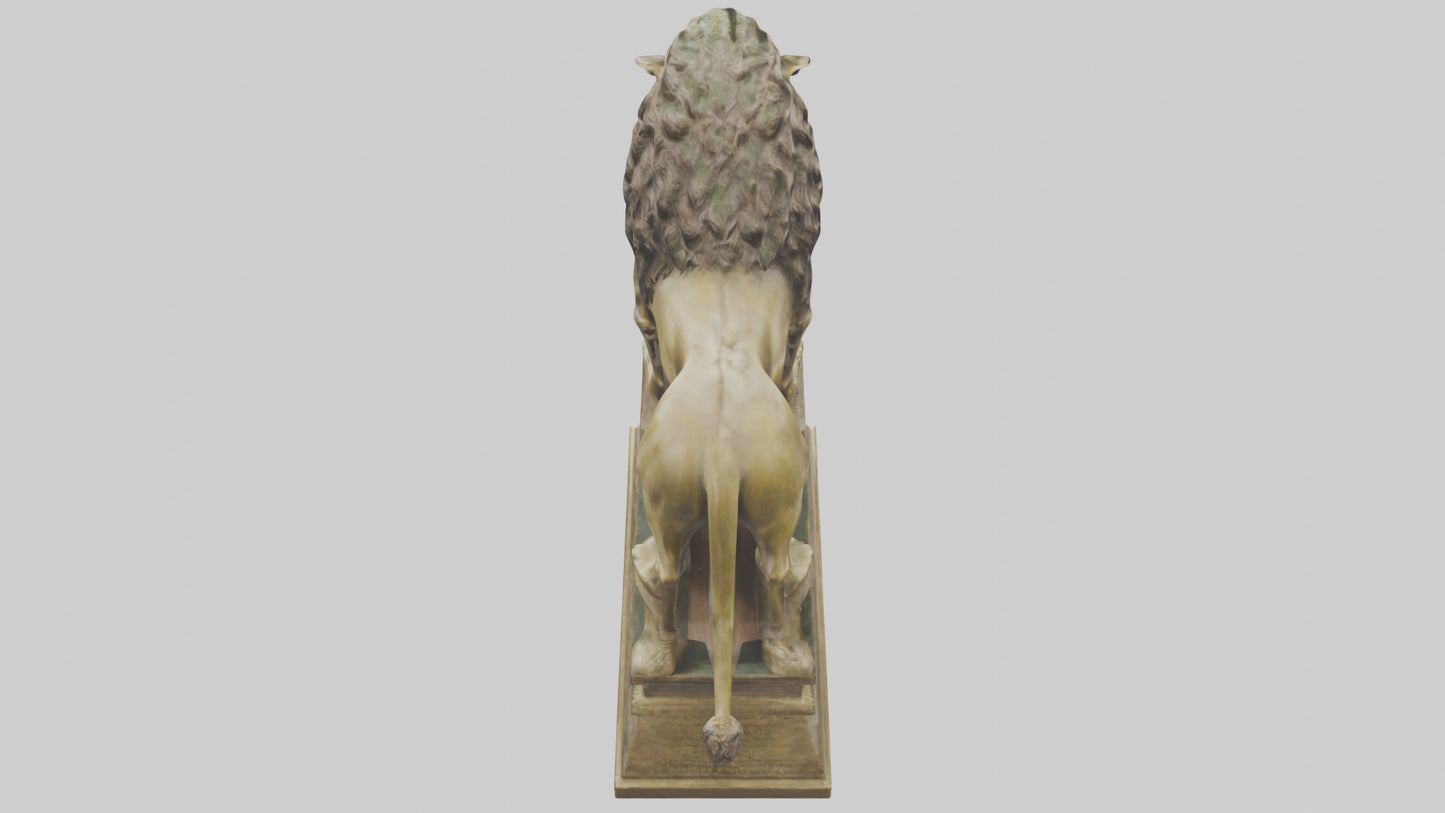 Lion of Judah statue model VR / AR / low-poly