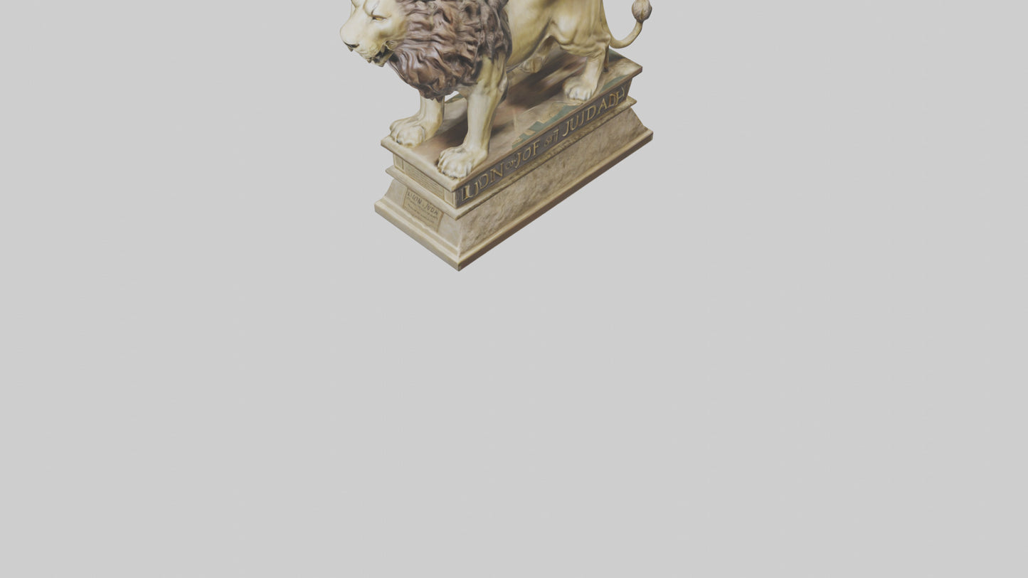 Lion of Judah statue model VR / AR / low-poly