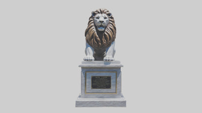 3D model Lion Statue Memorial model VR / AR / low-poly