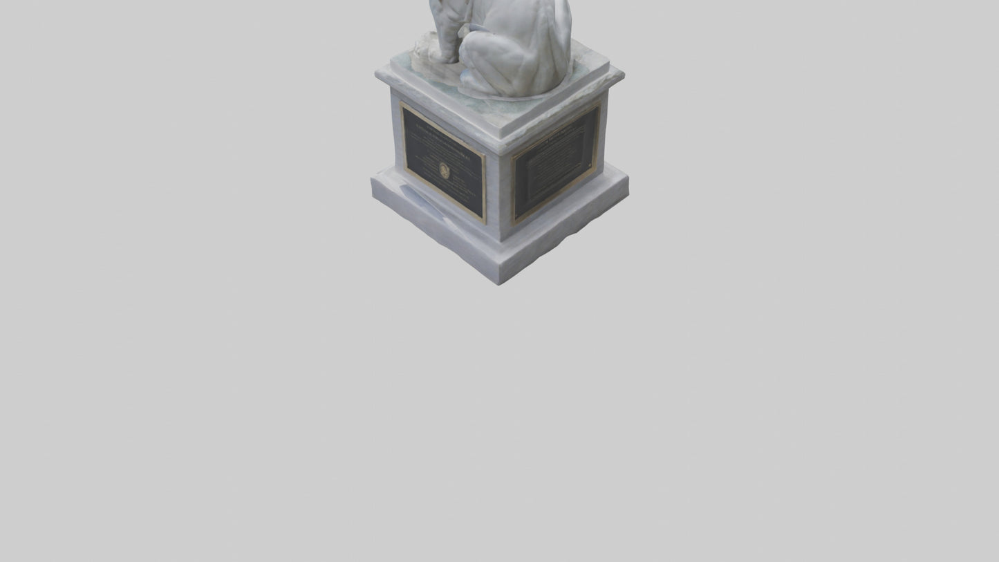 3D model Lion Statue Memorial model VR / AR / low-poly