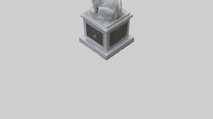 3D model Lion Statue Memorial model VR / AR / low-poly