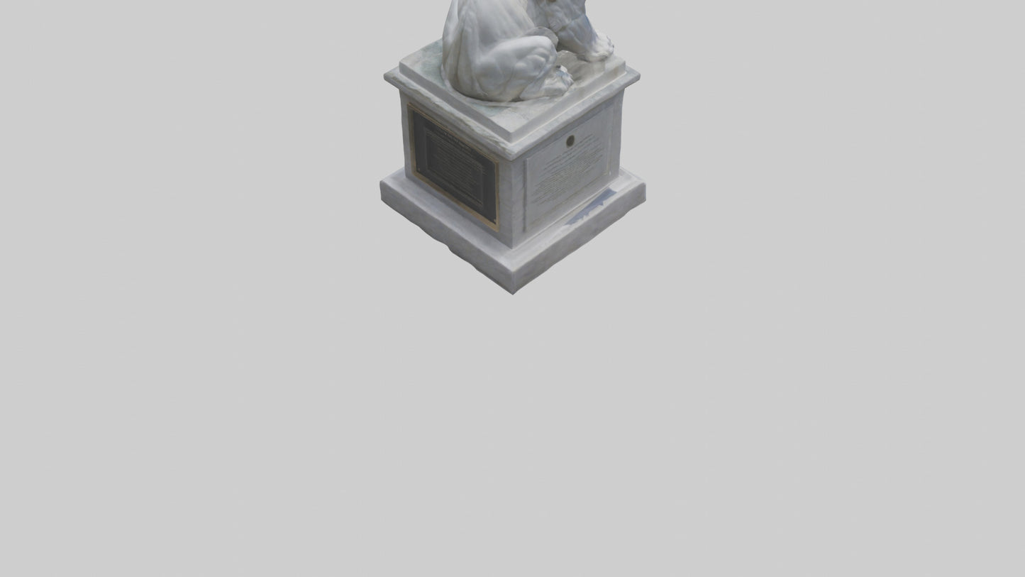 3D model Lion Statue Memorial model VR / AR / low-poly