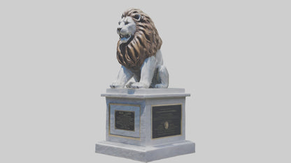 3D model Lion Statue Memorial model VR / AR / low-poly