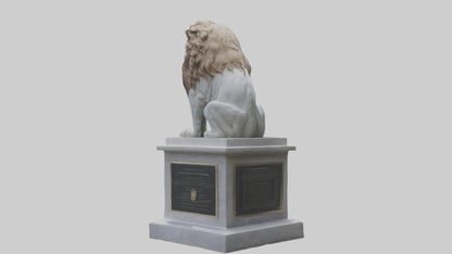 3D model Lion Statue Memorial model VR / AR / low-poly