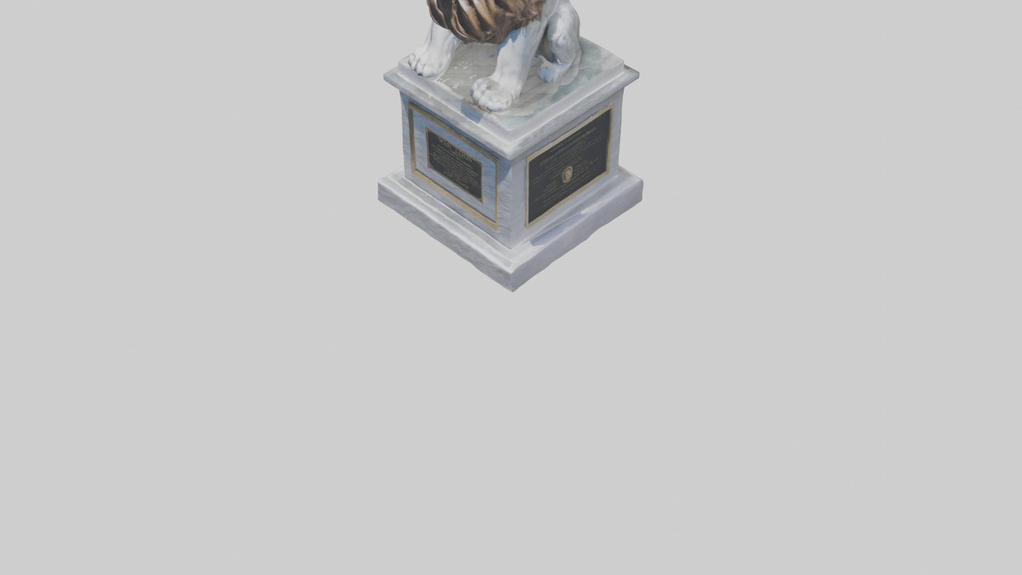 3D model Lion Statue Memorial model VR / AR / low-poly