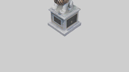 3D model Lion Statue Memorial model VR / AR / low-poly