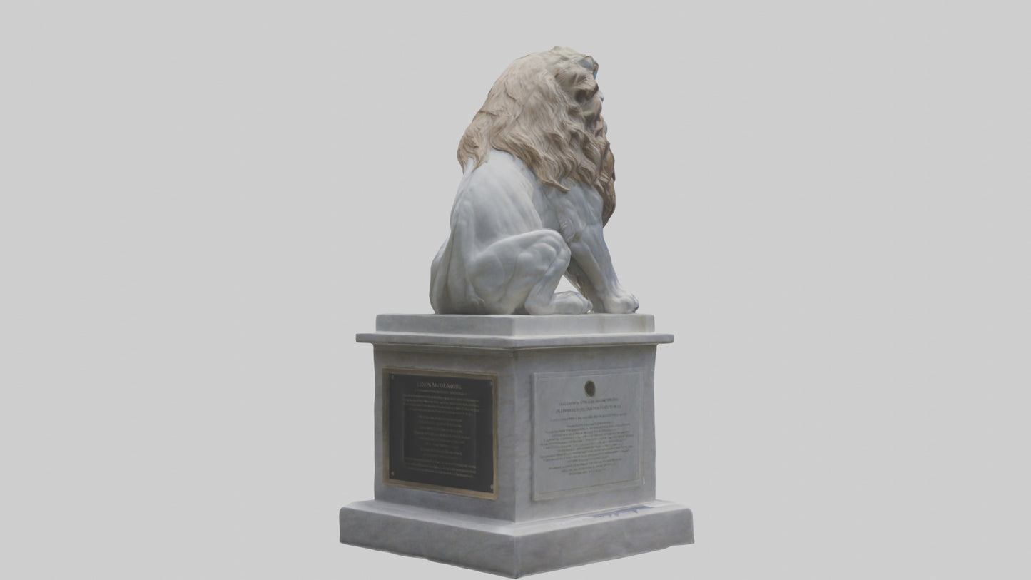 3D model Lion Statue Memorial model VR / AR / low-poly