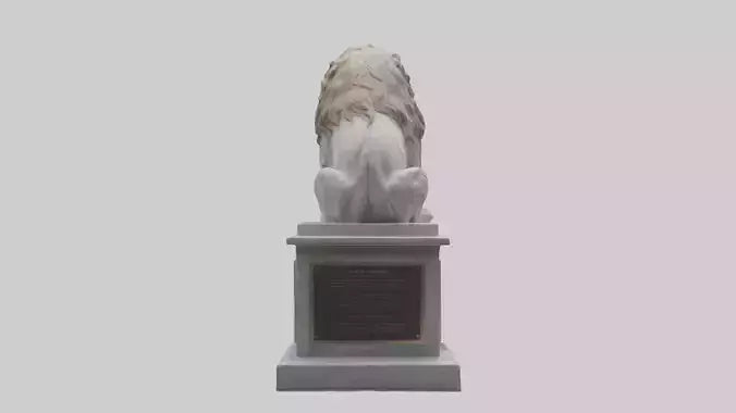 3D model Lion Statue Memorial model VR / AR / low-poly