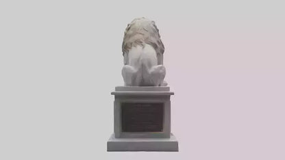 3D model Lion Statue Memorial model VR / AR / low-poly