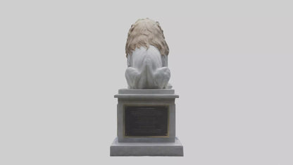 3D model Lion Statue Memorial model VR / AR / low-poly