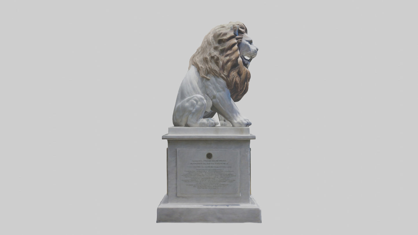 3D model Lion Statue Memorial model VR / AR / low-poly