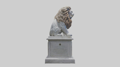 3D model Lion Statue Memorial model VR / AR / low-poly