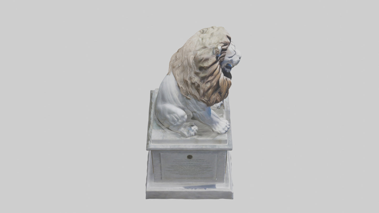 3D model Lion Statue Memorial model VR / AR / low-poly