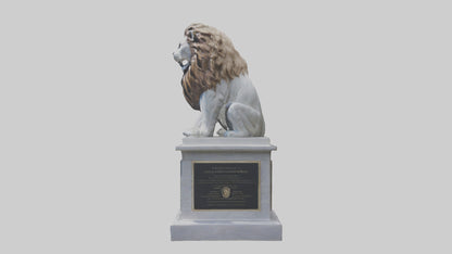 3D model Lion Statue Memorial model VR / AR / low-poly