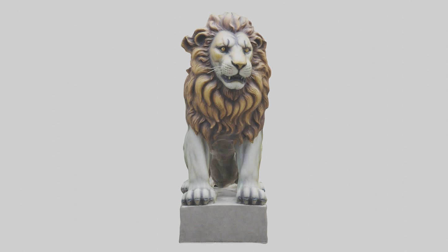 3D model Lion statue model VR / AR / low-poly