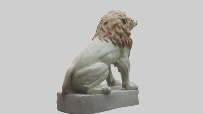 3D model Lion statue model VR / AR / low-poly