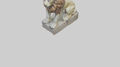 3D model Lion statue model VR / AR / low-poly