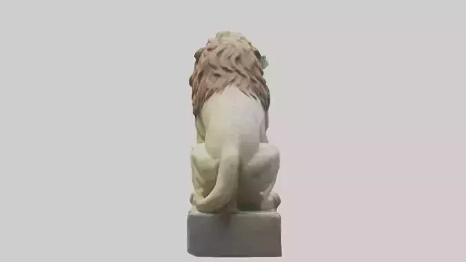 3D model Lion statue model VR / AR / low-poly
