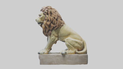 3D model Lion statue model VR / AR / low-poly