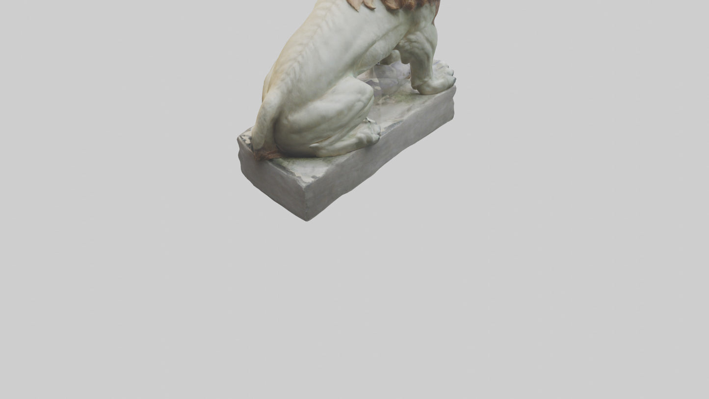 3D model Lion statue model VR / AR / low-poly