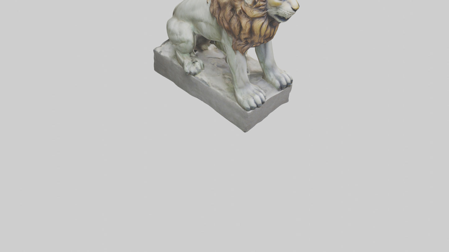 3D model Lion statue model VR / AR / low-poly